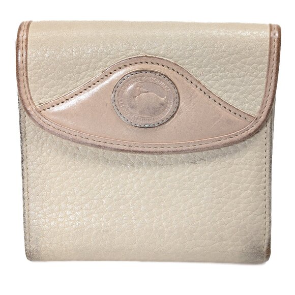 DOONEY & BOURKE USA Vintage Kisslock White Compact Wallet Made in USA - Picture 1 of 16